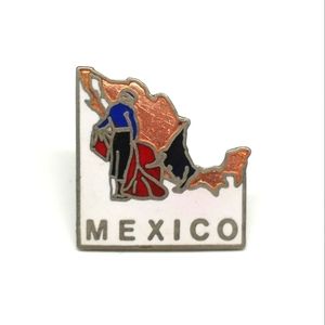 Vintage Mafco Signed Lapel Pin Mexico Matador Fighter Enamel Over Metal